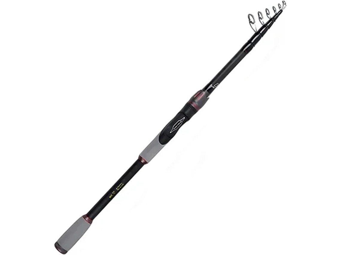 1,8m 2,1m 0,4m 0,7m 3,0m Vara Pesca Telescópica Carbono Água Doce