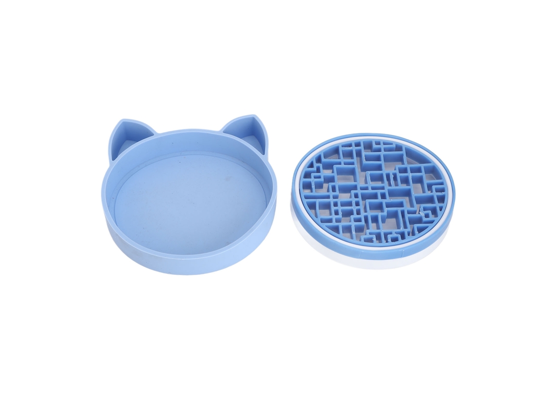2026altiro-limpiador De Pincéis De Maquiagem 2 Em 1 Com Cabeça De Gato, Tapete Flexível De Silicone Portátil Azul