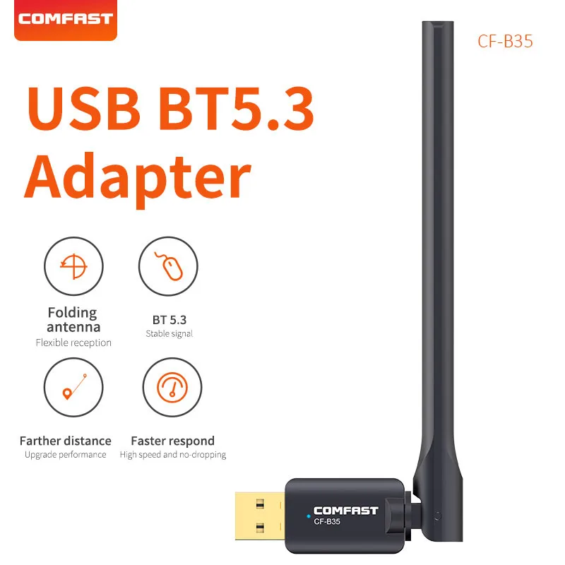Adaptador Usb Bluetooth (2,4 Ghz 300 Mbps) Alto-falante Receptor De Áudio Transmissor Usb