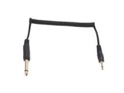 2026 cable Enrollado 6.35mm a 3.5mm de Ouro, Cable de Áudio Adaptador Espiral para Som