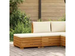 Vidaxl Conjunto De Lounge De Jardim Com Almofada 2 Peça Castanho