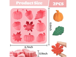 Molde de Silicone com 9 Cavidades, Material Grau Alimentar