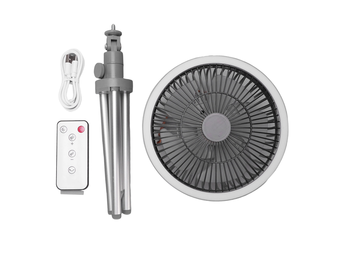 Laxiscreed Ventilador De Camping Ao Ar Livre Com Luz E Usb, Solução Multifuncional