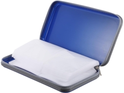 Organizador para DVDs, capa plástica para CDs e itens confidenciais.