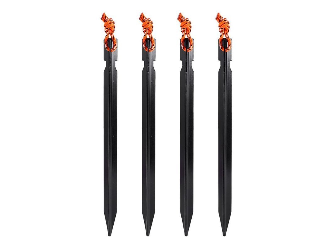 Clavos LINJOU de Alumínio para Camping, 18 cm, preto