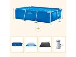 Intex Piscina Com Estrutura Retangular - 300x200x75 Cm - 5-peças S40