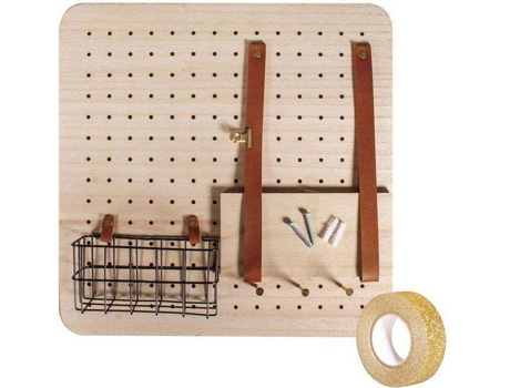 Organizador de Parede RAYHER (Dourado - Madeira - 40x40 cm)