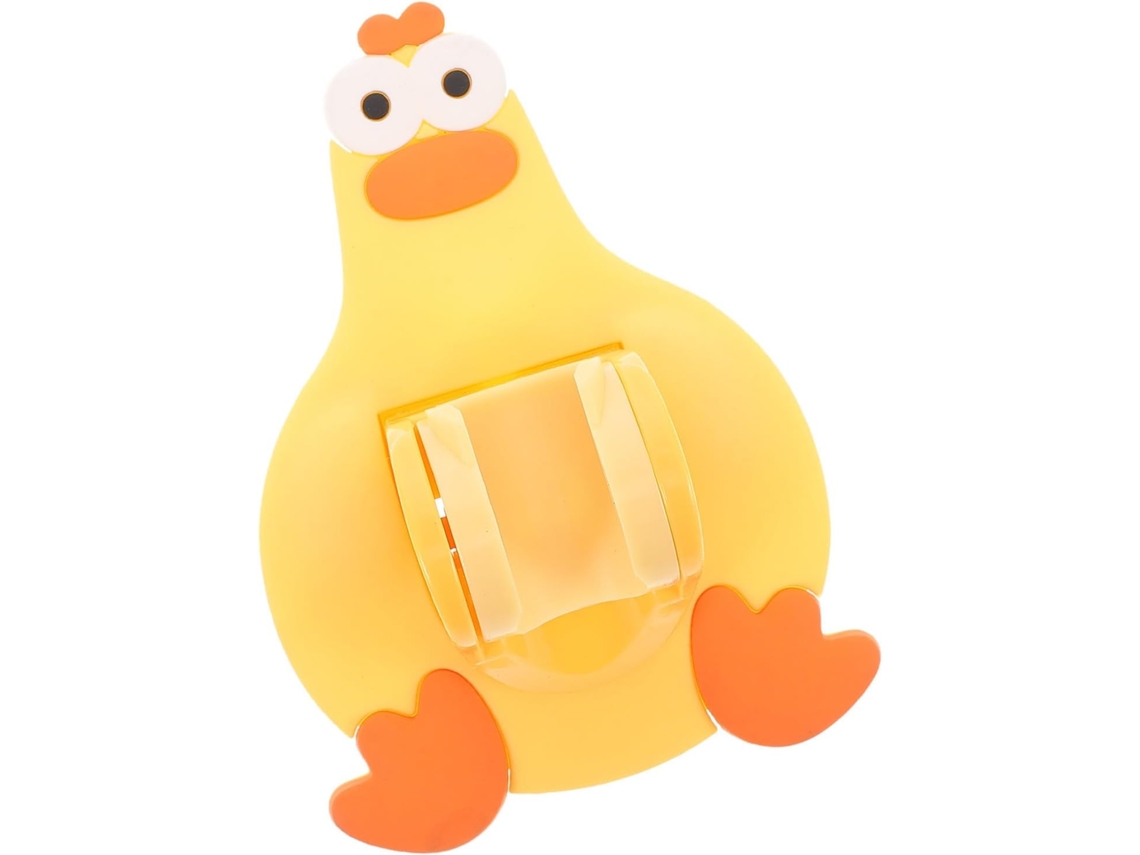 Suporte de parede ajustável para Chuveiro Kichvoe, em plástico amarelo com design animado, ideal para casa e hotel.