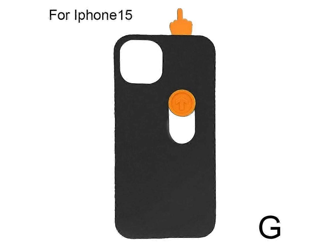 Deslizante Middle Finger Phone Case Engraçado Spoof Phone Case Para Iphone 15 Series