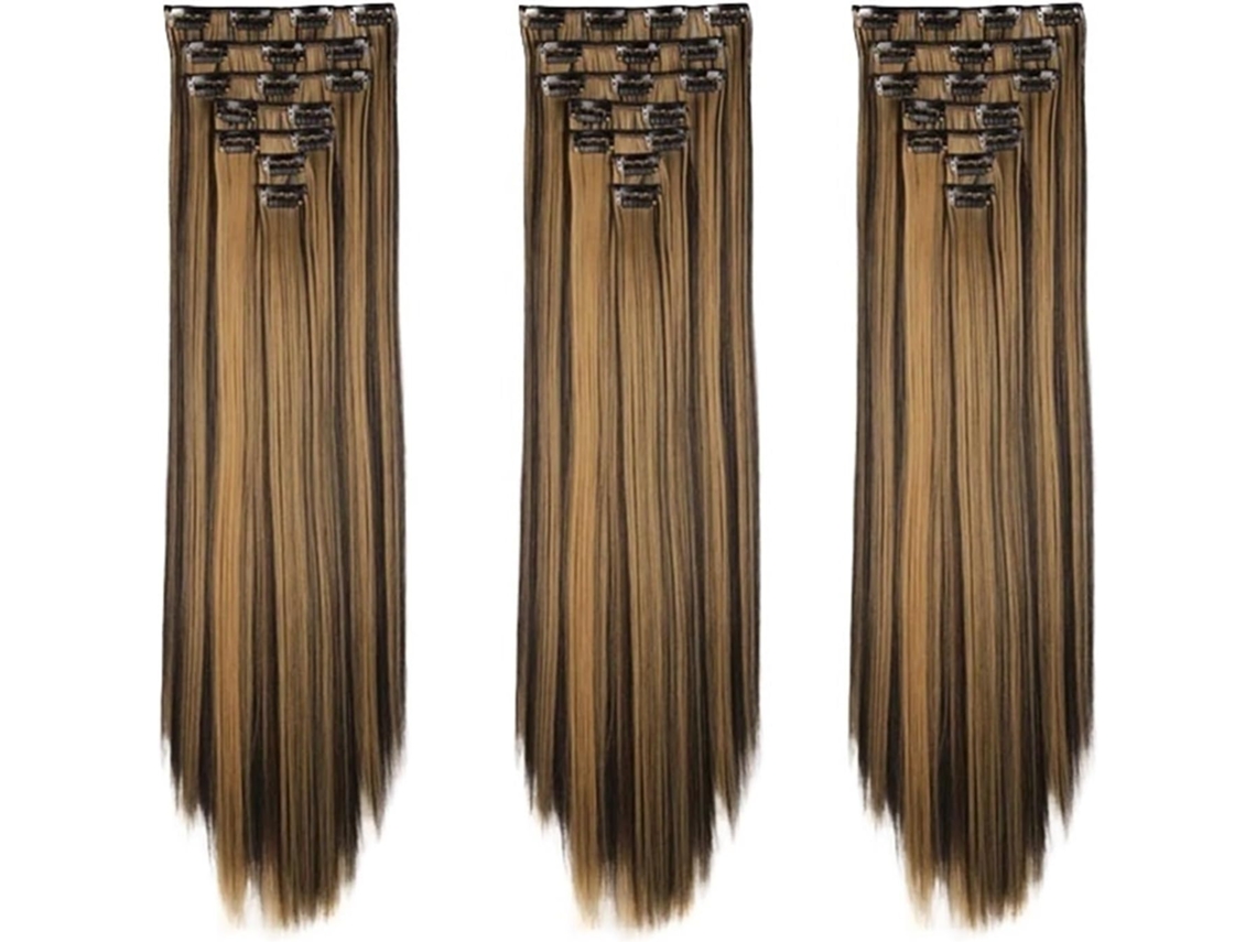 Conjunto SFUSHOS de aplique de cabelo com coque, extensões com presilhas