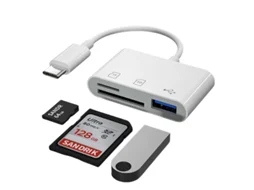 Leitor De Cartão Type C Para Sd/tf/usb Compatível Com Adaptadores Android Cuich