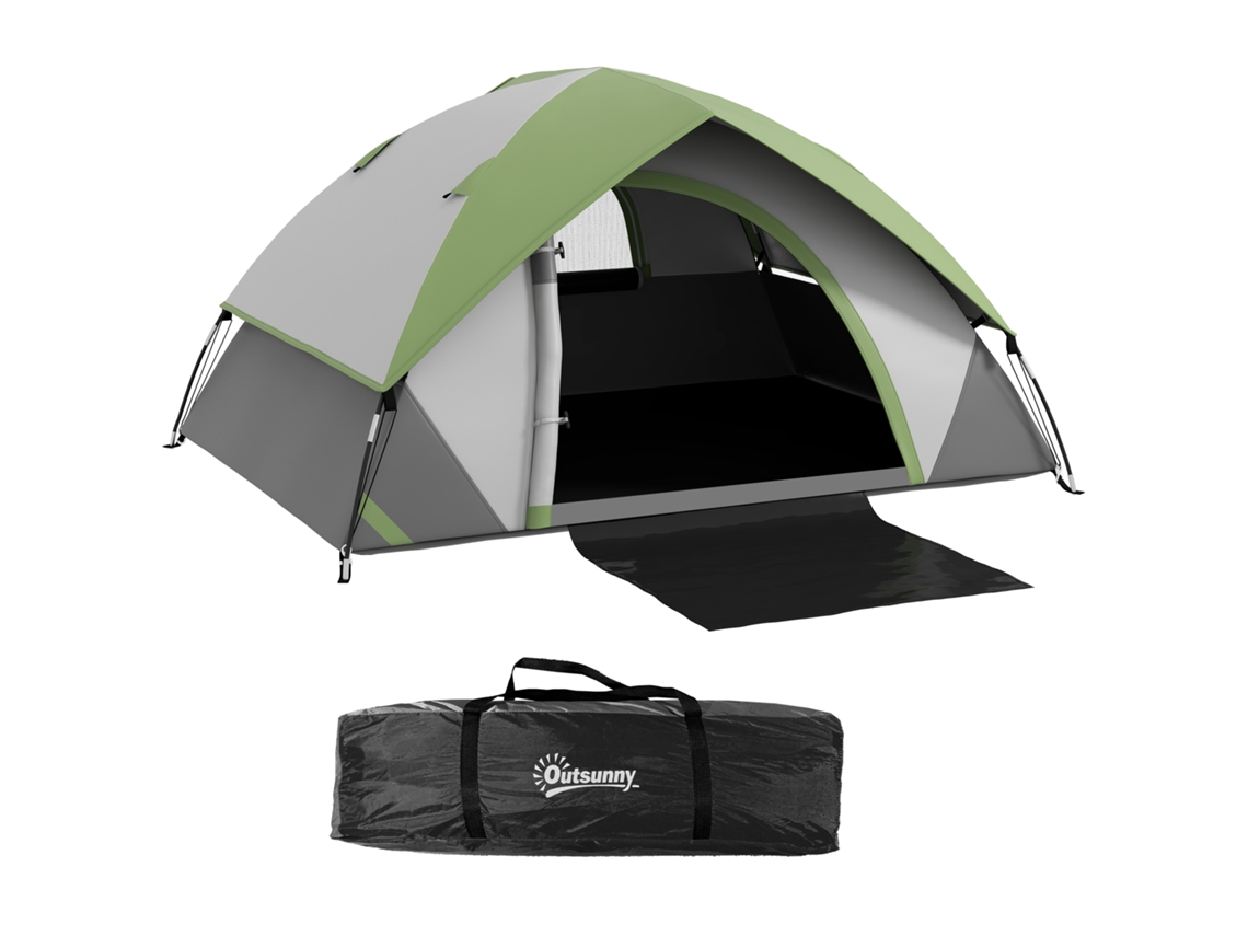 Tenda de camping 2 pessoas com janela de rede BTFORUS