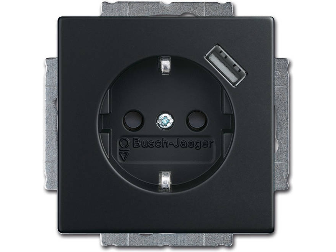 Tomada CEE 7/3 + USB BUSCH-JAEGER 2011-0-6165