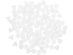 Conjunto De 100-tampas Redondas Silicone Transparentes Para Parafusos, Ideais Para Prateleiras, Armários E Guarda Roupas