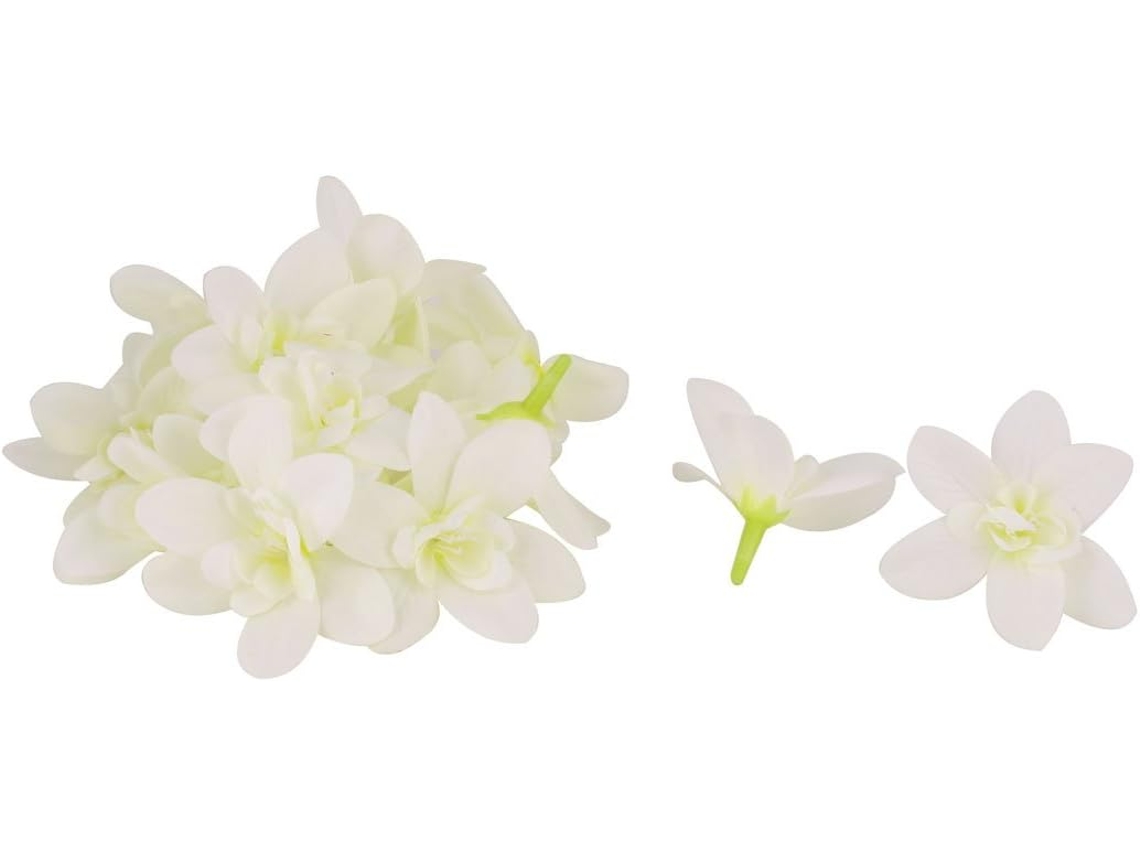 Ruilogod Cabeça De Flor De Orquídea Artificial 20 Peças