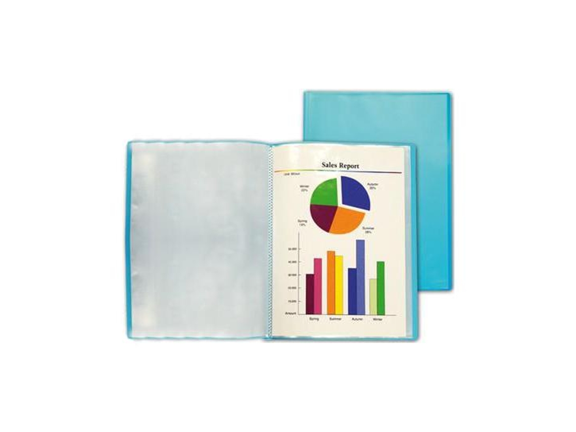 Capa Catálogo Liderpapel A4 Com 30 Bolsas Azul