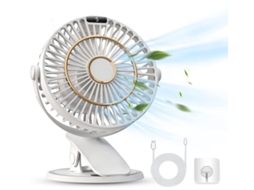 Ventiladores de Geladeira, Fluxo Forte, Rotação Silenciosa de 5 Velocidades a 720°, Portatil 3 Em 1 Com Cabo de 1,2 M Yizhood (branco)