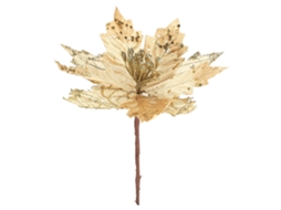 Laxiscreed Pack De 10 Flores De Natal Artificiais Em Ouro Para Decoração De Árvore