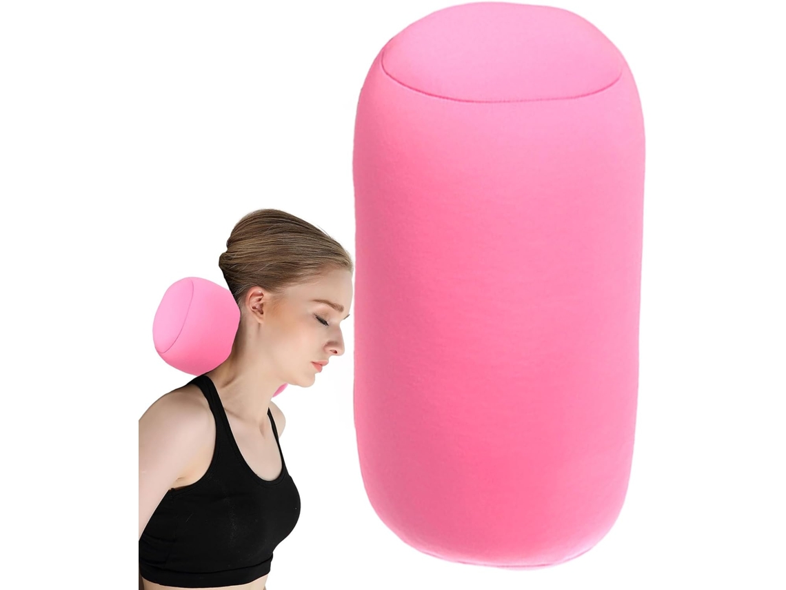 Almofada Cilíndrica Redonda Com Microesferas Para Suporte Cervical | Com Suporte |