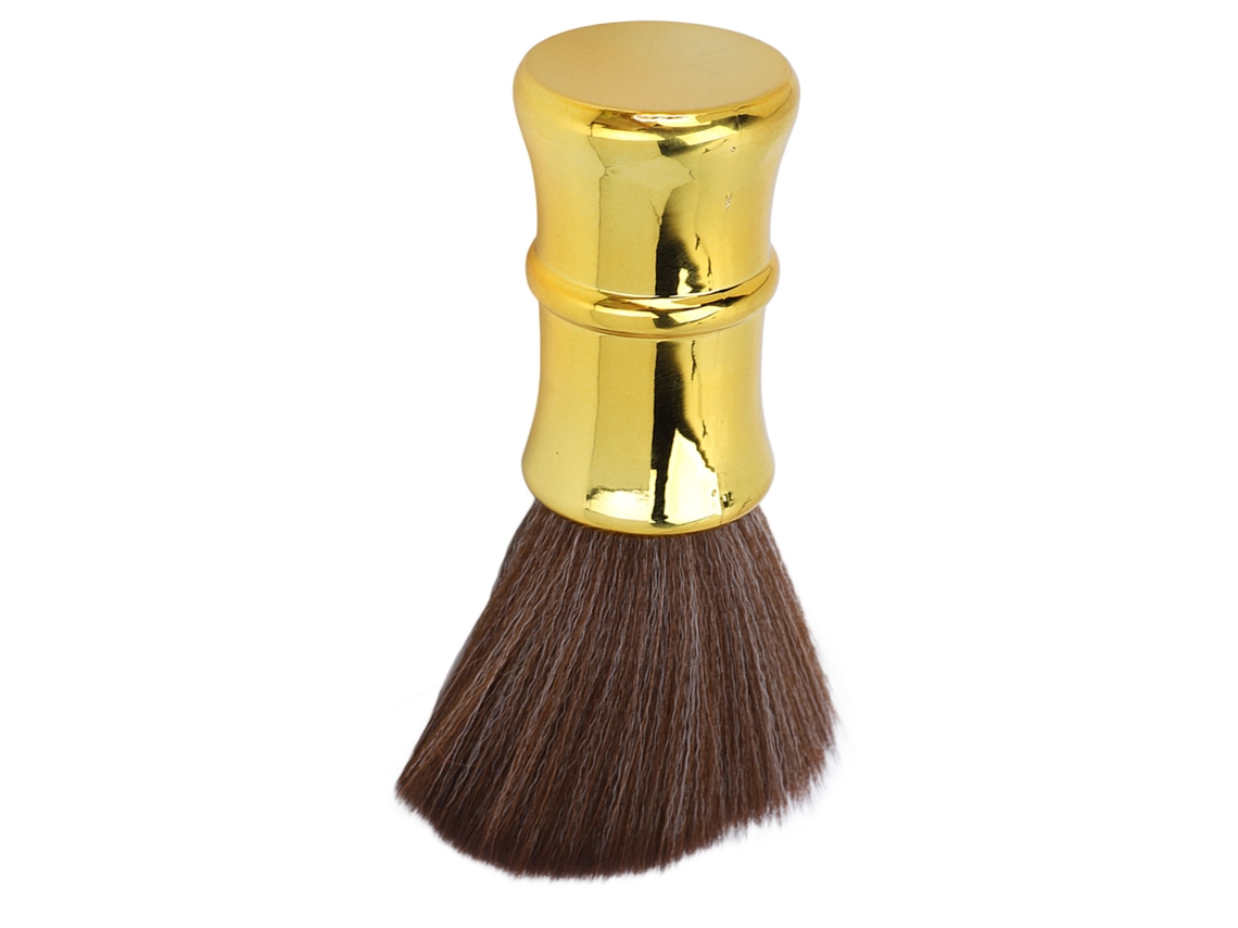 Pincel De Duster Para Pescoço De Barbear Em Ouro Para Salão De Beleza Com Cerdas Macias E Leve