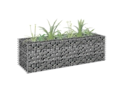 Vidaxl Canteiro Elevado/cesto Gabião 90x30x30 Cm Aço Galvanizado