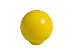 Pacote com 75 Puxadores de Bola Abs de 24 mm de Diâmetro Amarelo Brilhante HARDWAREXCHANGE