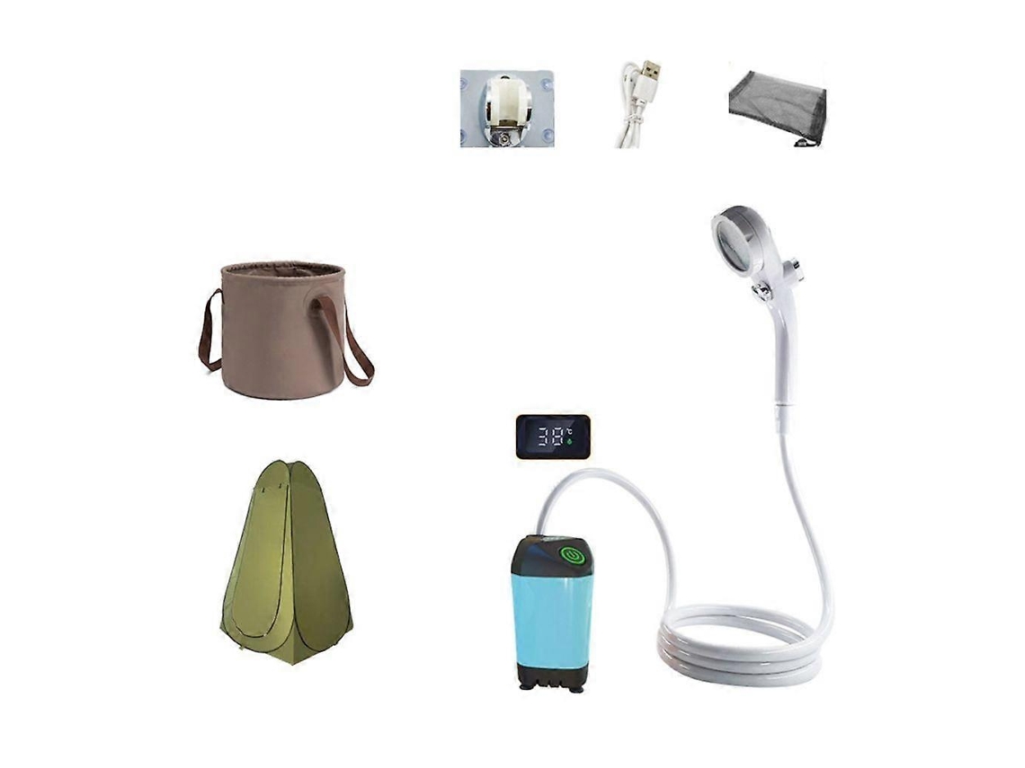 Chuveiro Portátil Para Acampamento Ao Ar Livre, Bomba Elétrica Recarregável Por Usb Para Chuveiro De Acampamento PENGDSJE