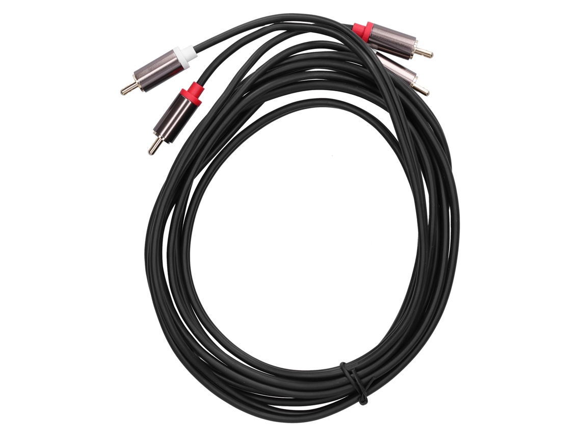 Cabo De Áudio 2rca Macho Para 2rca Macho Dourado Placado 3m/9.8ft Para Tv Amplificador Cd Player