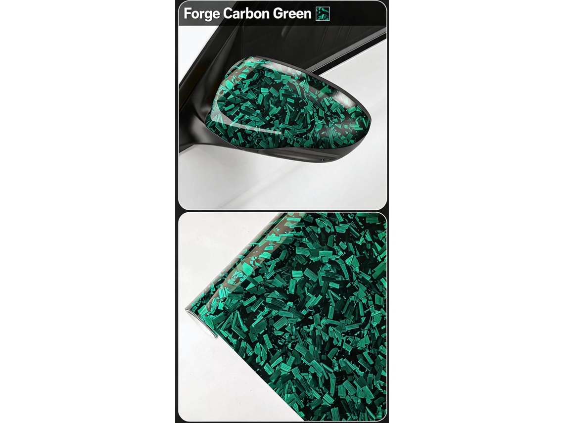 Película Adesiva 6d À Prova Dágua para Carro Pet, 30x100 Cm para Motocicletas e Automóveis HENTEN HOME Verde