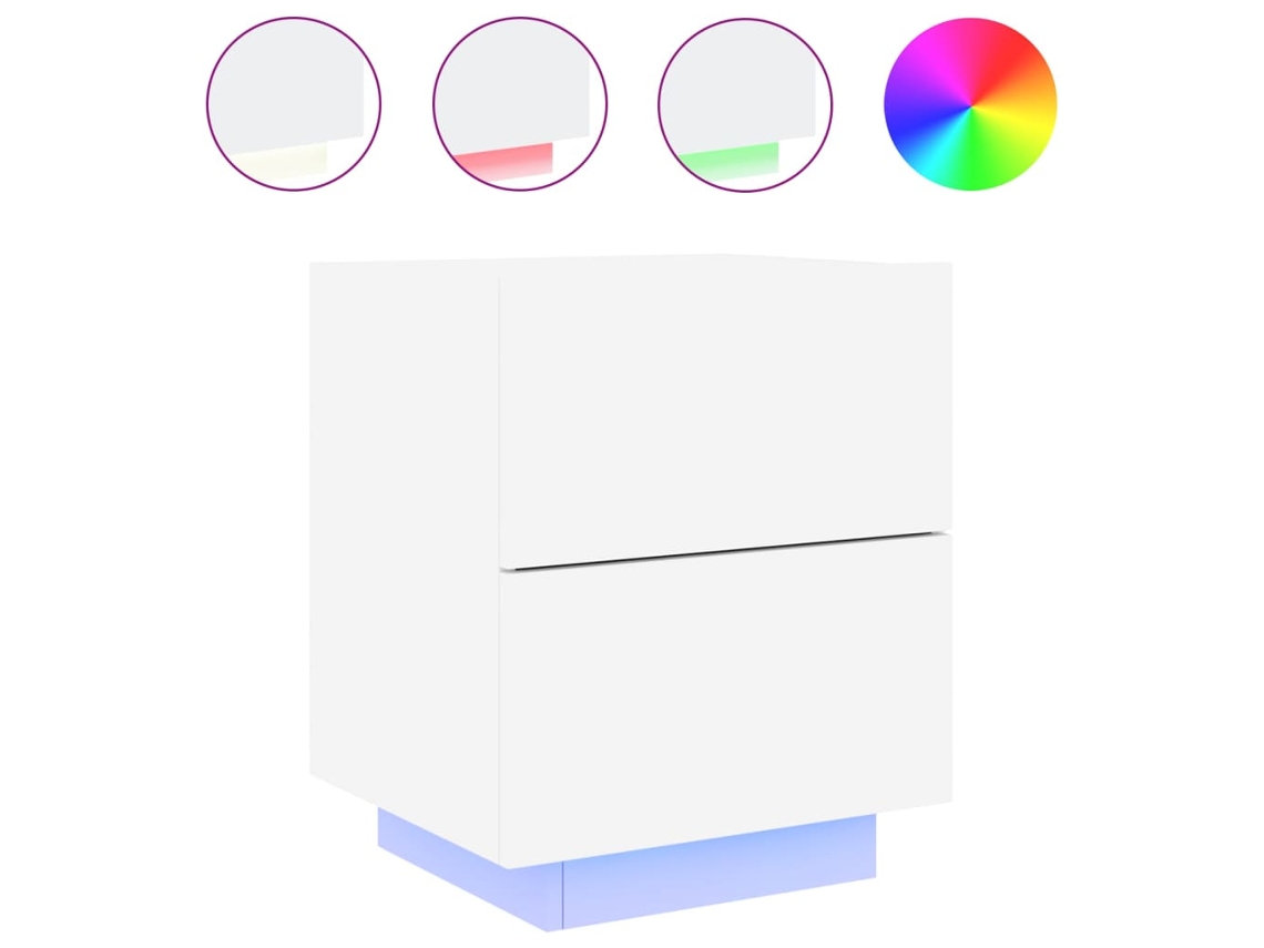 Bedside Cabinet, Bedside Cabinets Vidaxl Branco Madeira Processada (n/a)