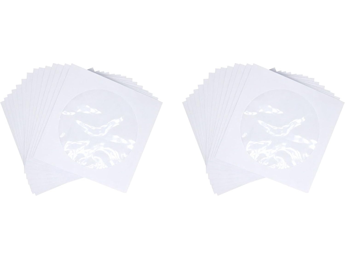 Pacote com 200 Capas para Cds e Dvds com Fecho de Aba Transparente. SFUSHOS