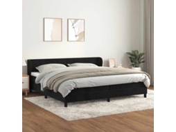 Vidaxl Cama Com Molas/colchão 200x200 Cm Veludo Preto