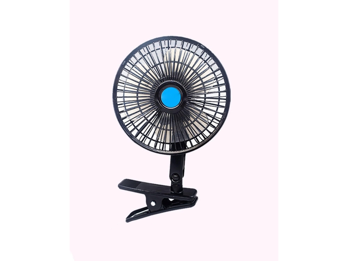 Ventilador Oscilante De Alta Resistência 12v Para Caminhão Van Silencioso Modelo Padrão Com 3 Pás E 6 Polegadas, Preto