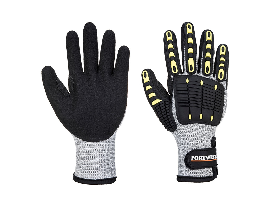 Luva Térmica, Anti Corte E Anti Choque Para Proteção Máxima / Cinza Preto / M Portwest