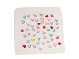 100 Peças De Strass De Vidro Com Fundo Plano Para Arte Em Unhas Para Projetos Diy E Enfeites De Roupas, Artesanato E Costura, 50 Corações Hengrongshen