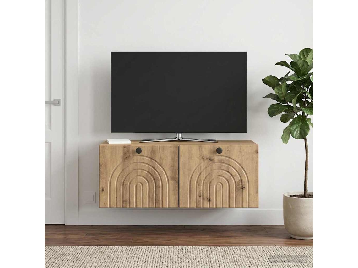 Vidaxl Gabinete de Tv de Parede Carvalho Arttisan 78,5 X 41 X 30 Cm