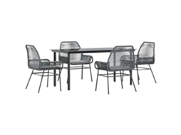 Garden Dining Set, Garden Dining Sets Vidaxl Cinzeto Rattan / Vime (160 X 80 X 74 Cm)