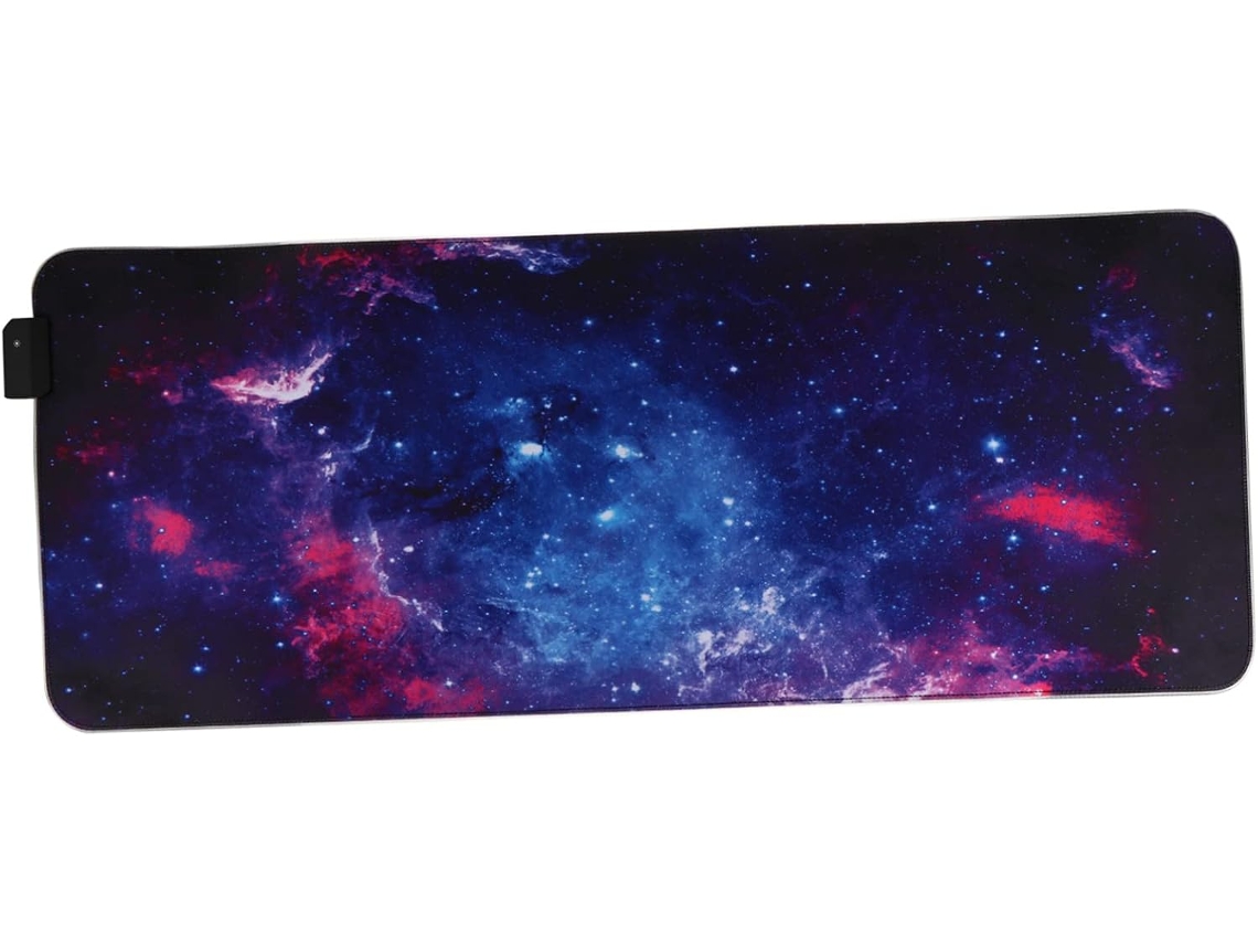 Mousepad Gamer Rgb Com Iluminação Led, Base Antiderrapante De Borracha E Tecido.