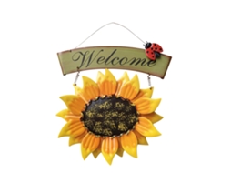Laxiscreed Placa De Boas-vindas Com Girassol Em Metal Para Decoração De Parede De Sala