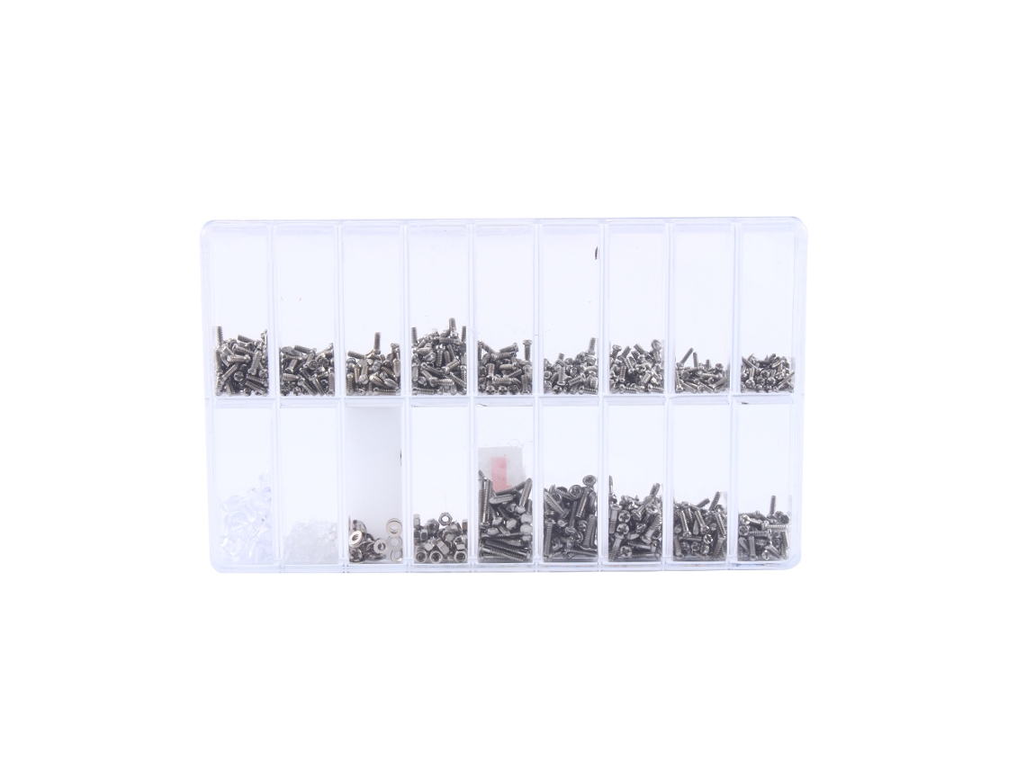 1000pcs Parafusos Pequenos para Óculos, Relógios e Reparos Aço Inoxidável com Caixa
