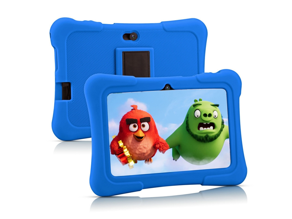 Tablet Educacional K7 Kids 7 Polegadas 32gb1gb Android 12 - Camada de Silicone Lalalamoli (Azul Marinho)