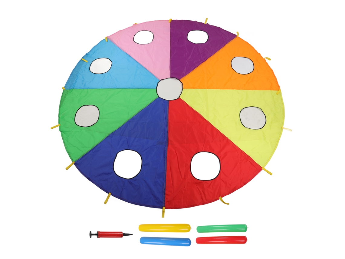 Primerox jogo de Toupeira com Paraquedas Umbrella 9 Buracos Inflável para Crianças Ao Ar Livre