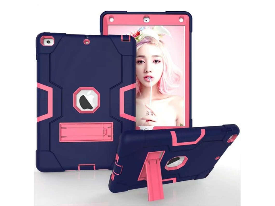 Capa Universal De Silicone À Prova De Choque Para Ipad 10.2 Polegadas Vermelho Rosado Sfushos (7.ª/8.ª/9.ª Geração, 2019 2021)