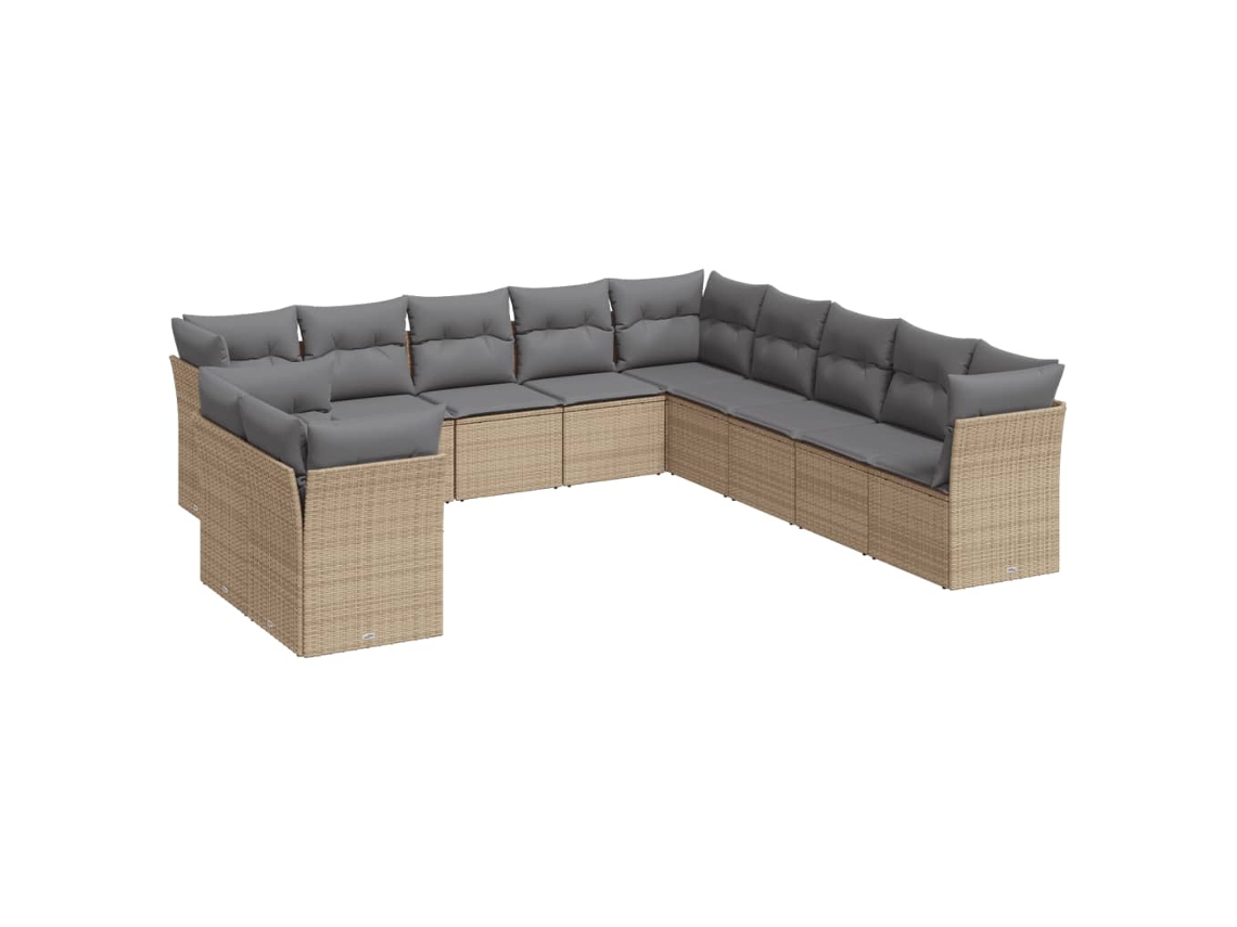 Garden Sofa Set, Garden Sofa Sets Vidaxl Bege Rattan / Vime (n/a)