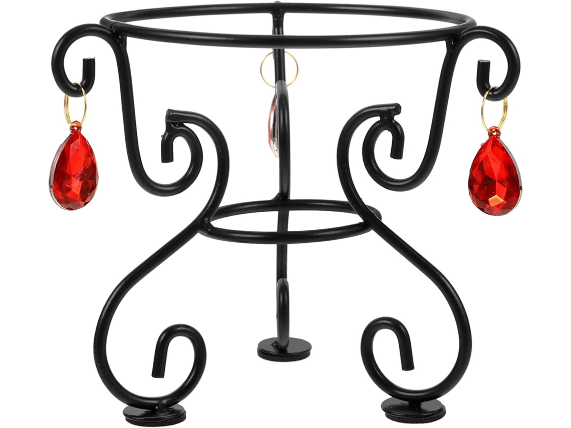 Suporte Criativo Galpada Para Jardim E Quintal, Design Robusto Em Ferro Com Formato De Esfera Observação, Base De Mesa