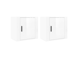 Conjunto de mesas de cabeceira de parede brancas brilhantes MAISON EXCLUSIVE 50x30x47 cm