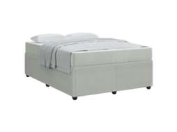Estrutura da Cama Cinzento claro 140 X 200 Cm Tecido MAISON EXCLUSIVE