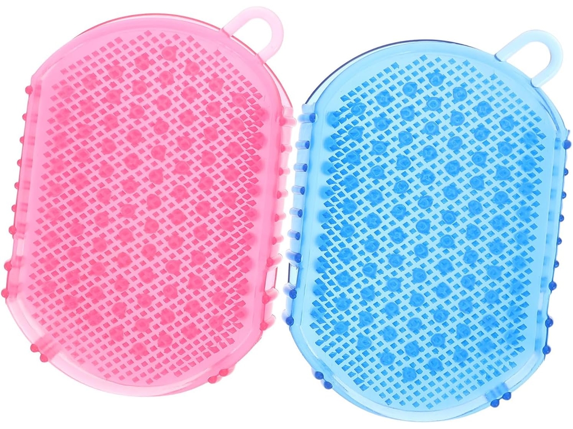 Conjunto Toyandona Com 2 Escovas De Massagem Dupla Face Em Pvc, Acessórios Práticos Para Banho, Ideais Para Massagem