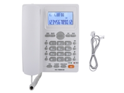Telefone Fixo Com Fio Com Display De Identificação De Chamadas E Alto-falante Branco