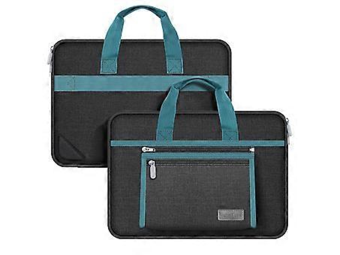 Estojo Para Laptop De 15 A 15,6 Polegadas, À Prova Dágua, Tecido Oxford, Bolsa Para Notebook Com Pequena Bolsa Removível Preto Brilvibera (preto)